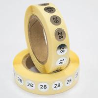 Наклейка размер 28 круглая D 10 мм бумага серебро (1 000 шт)