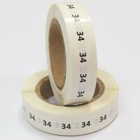 Наклейка размер 34 круглая D 10 мм белая пленка (1 000 шт)