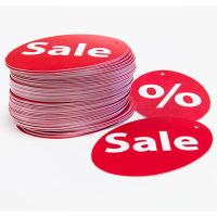Навесная бирка "Sale" овал 57 х 80 мм (1 упак 100 шт)