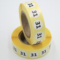 Наклейка размер 31 круглая D15 мм бумага (1000 шт в рулоне)