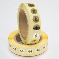 Наклейка размер 44 круглая D 10 мм бумага золото (1 000 шт)