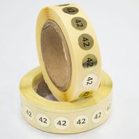 Наклейка размер 42 круглая D 10 мм бумага золото (1 000 шт)