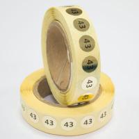 Наклейка размер 43 круглая D 10 мм бумага золото (1 000 шт)