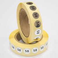 Наклейка размер 58 круглая D 10 мм бумага серебро (1 000 шт)