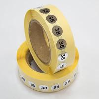 Наклейка размер 38 круглая D 10 мм бумага серебро (1 000 шт)