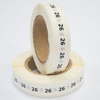 Наклейка размер 26 круглая D 10 мм белая пленка (1 000 шт)