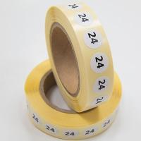 Наклейка размер 24 круглая D 10 мм бумага (1 000 шт)