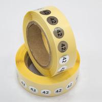 Наклейка размер 42 круглая D 10 мм бумага серебро (1 000 шт)