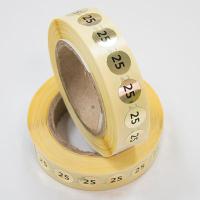 Наклейка размер 25 круглая D 10 мм бумага золото (1 000 шт)