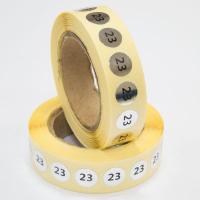 Наклейка размер 23 круглая D 10 мм бумага серебро (1 000 шт)