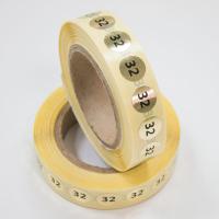 Наклейка размер 32 круглая D 10 мм бумага золото (1 000 шт)
