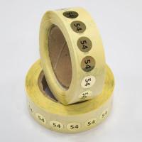 Наклейка размер 54 круглая D 10 мм бумага золото (1 000 шт)