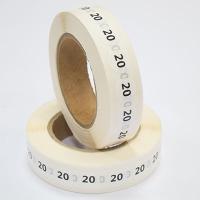 Наклейка размер 20 круглая D 10 мм белая пленка (1 000 шт)