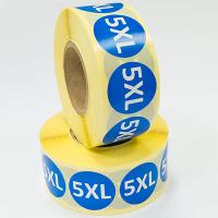Наклейка 5XL круглая синяя D29 мм бумага (1000 шт в рулоне) Наклейка 5XL круглая синяя D29 мм бумага (1000 шт в рулоне)