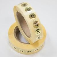 Наклейка размер 27 круглая D 10 мм бумага золото (1 000 шт)