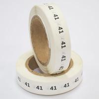 Наклейка размер 41 круглая D 10 мм белая пленка (1 000 шт)