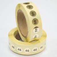 Наклейка размер 46 круглая D 10 мм бумага золото (1 000 шт)