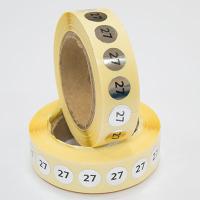 Наклейка размер 27 круглая D 10 мм бумага серебро (1 000 шт)