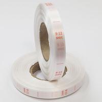 Размерник 9-12 мес розовый сатин белый (рулон 1 000 шт)