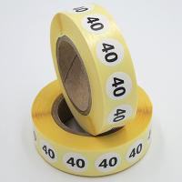 Наклейка размер 40 круглая D15 мм бумага (1000 шт в рулоне)