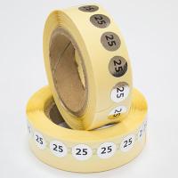 Наклейка размер 25 круглая D 10 мм бумага серебро (1 000 шт)