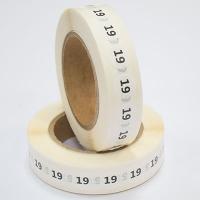 Наклейка размер 19 круглая D 10 мм белая пленка (1 000 шт)