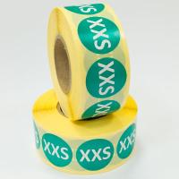 Наклейка XXS круглая зеленая D29 мм бумага (1000 шт в рулоне) Наклейка XXS круглая зеленая D29 мм бумага (1000 шт в рулоне)