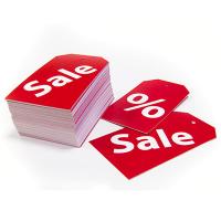 Навесная бирка "Sale" 108 х 60 мм (1 упак 100 шт)
