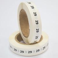 Наклейка размер 29 круглая D 10 мм белая пленка (1 000 шт)