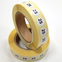 Наклейка размер 25 круглая D 10 мм бумага (1 000 шт)