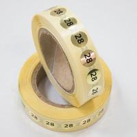 Наклейка размер 28 круглая D 10 мм бумага золото (1 000 шт)