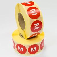Наклейка M круглая красная D29 мм бумага (1000 шт в рулоне) Наклейка M круглая красная D29 мм бумага (1000 шт в рулоне)