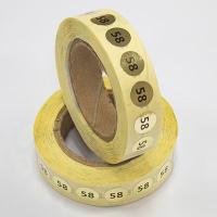 Наклейка размер 58 круглая D 10 мм бумага золото (1 000 шт)