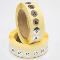 Наклейка размер 30 круглая D 10 мм бумага серебро (1 000 шт)