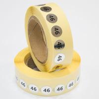 Наклейка размер 46 круглая D 10 мм бумага серебро (1 000 шт)