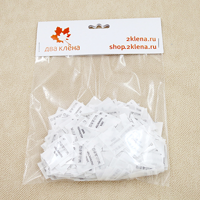 Составник Полиэстер 100% (САТИН белый в нарезке  1 000 шт)