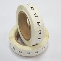 Наклейка размер 62 круглая D 10 мм белая пленка (1 000 шт)