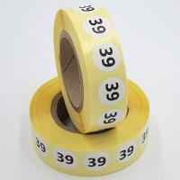 Наклейка размер 39 круглая D15 мм бумага (1000 шт в рулоне)
