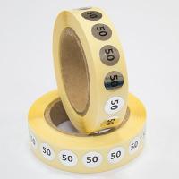 Наклейка размер 50 круглая D 10 мм бумага серебро (1 000 шт)