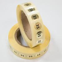 Наклейка размер 35 круглая D 10 мм бумага золото (1 000 шт)