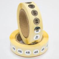 Наклейка размер 48 круглая D 10 мм бумага серебро (1 000 шт)