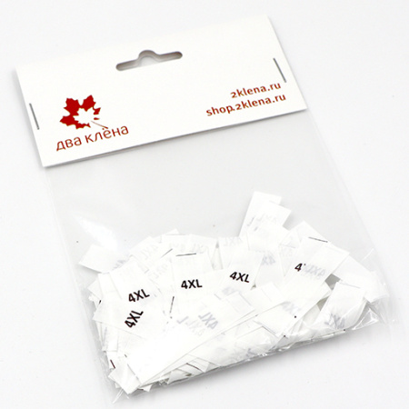 Размерник 4XL тафта белая (в нарезке 200 шт)